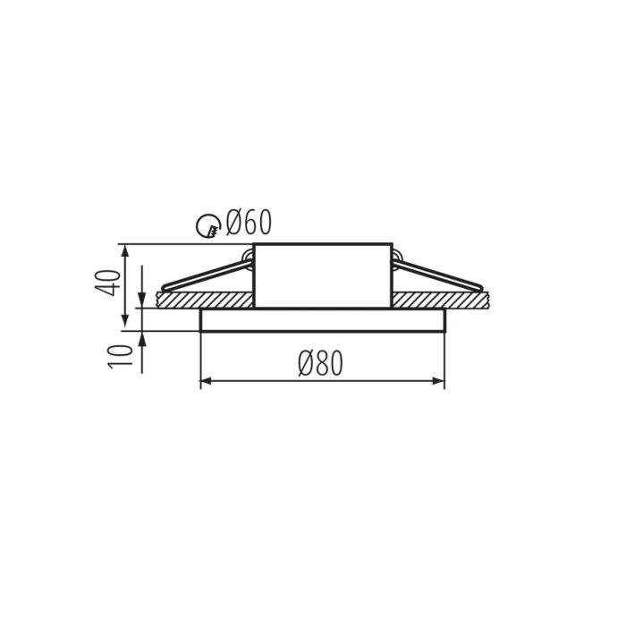 Badkamer inbouwspot Elio, wit, IP44, rond