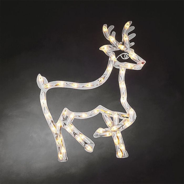 LED Kerst Rendier, dubbelzijdig verlicht met 50 leds