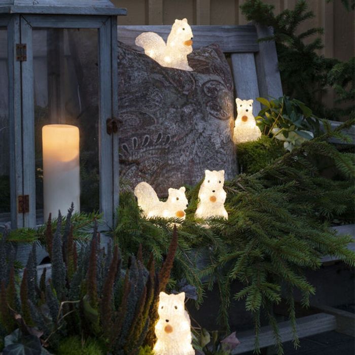 5 LED Eekhoorntjes, voor binnen en buiten