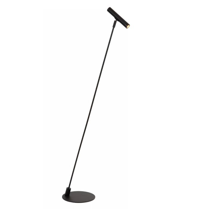 Zwarte vloerlamp modern, Alec, met schakelaar