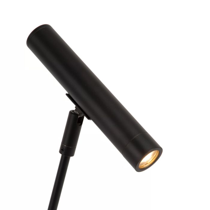 Zwarte vloerlamp modern, Alec, met schakelaar