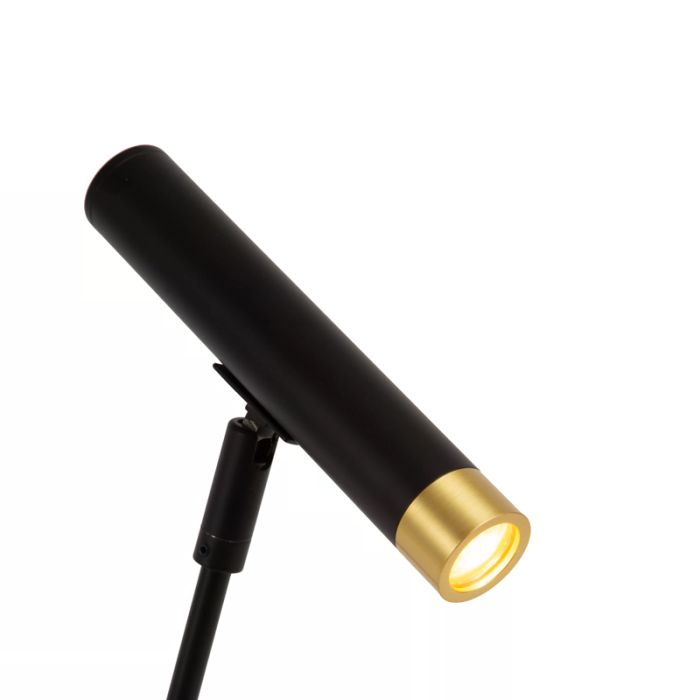 Zwarte vloerlamp modern, Alec, met schakelaar