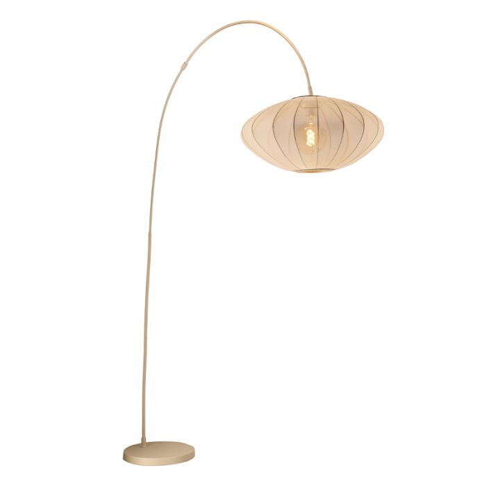 Beige vloerlamp modern, Corina, met schakelaar