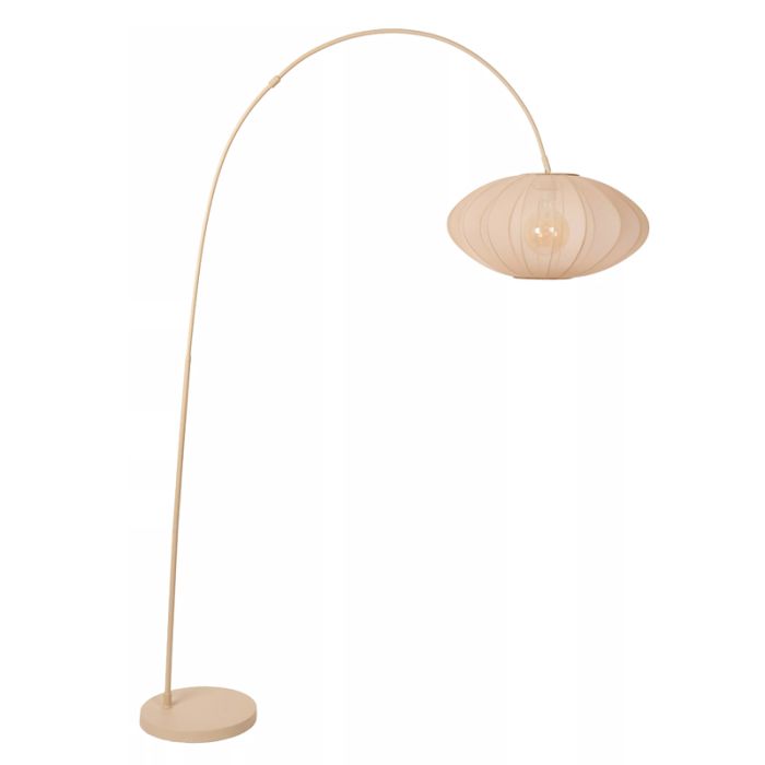 Beige vloerlamp modern, Corina, met schakelaar