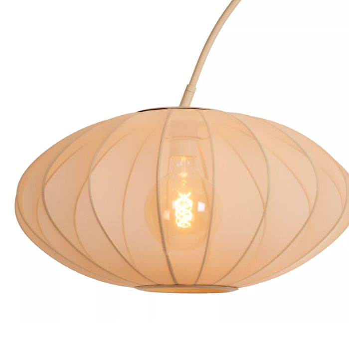 Beige vloerlamp modern, Corina, met schakelaar