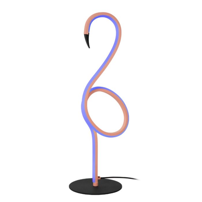Roze tafellamp modern, Flamingo, 5,5W, RGB LED, met afstandsbediening