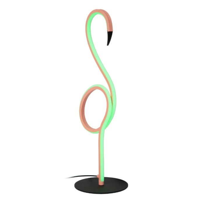 Roze tafellamp modern, Flamingo, 5,5W, RGB LED, met afstandsbediening