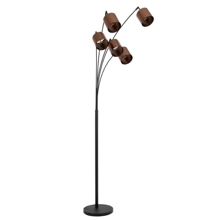 Roestkleurige vloerlamp modern, Rankos, met schakelaar