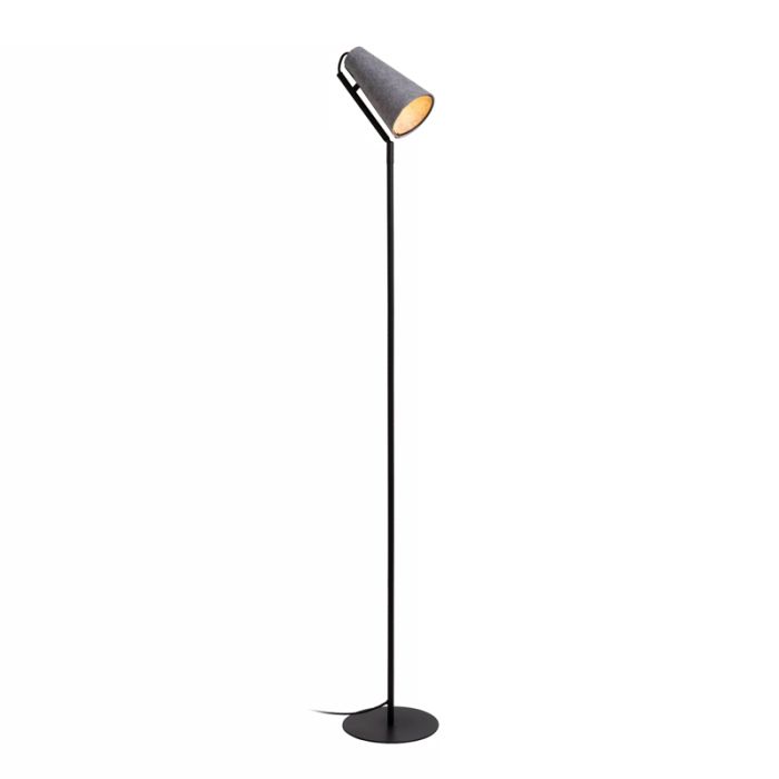 Grijze vloerlamp modern, Bensen, met schakelaar