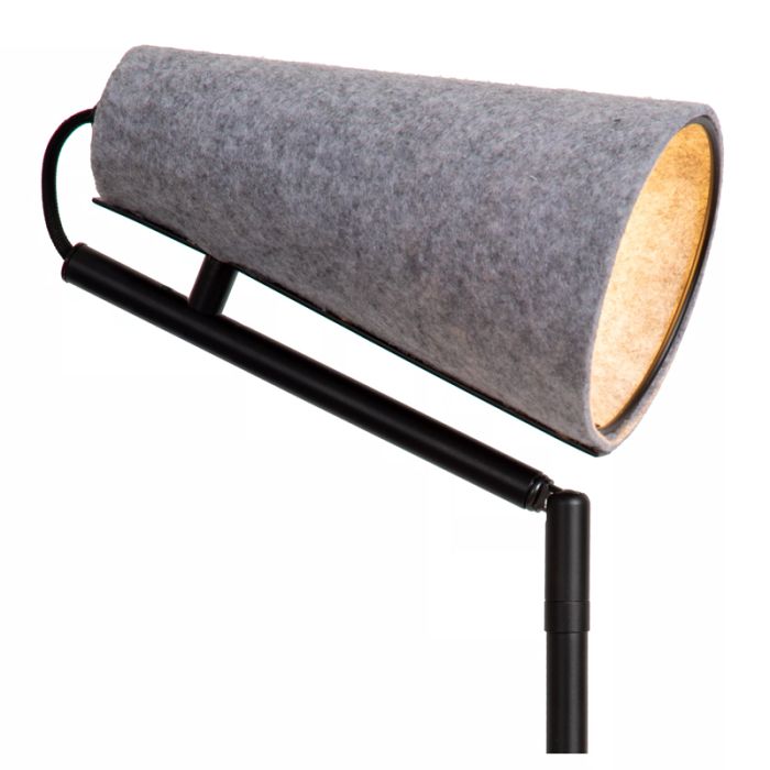 Grijze vloerlamp modern, Bensen, met schakelaar