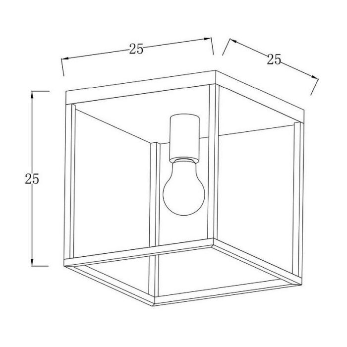 Moderne plafondlamp Arthur, Zwart