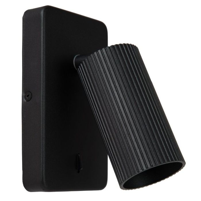 Zwarte wandspot modern, Clubs, met schakelaar