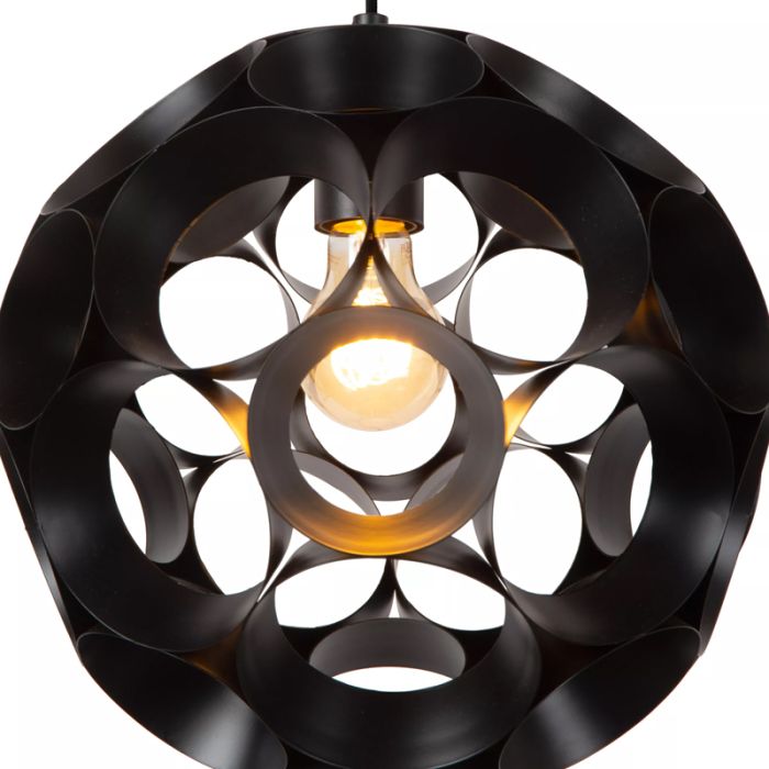 Zwarte hanglamp modern, Hannelore
