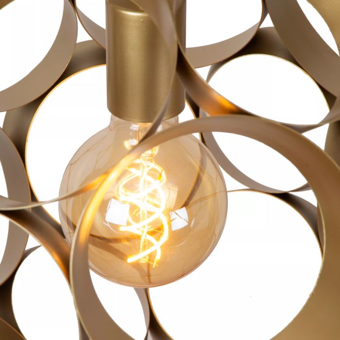 Gouden hanglamp modern, Hannelore