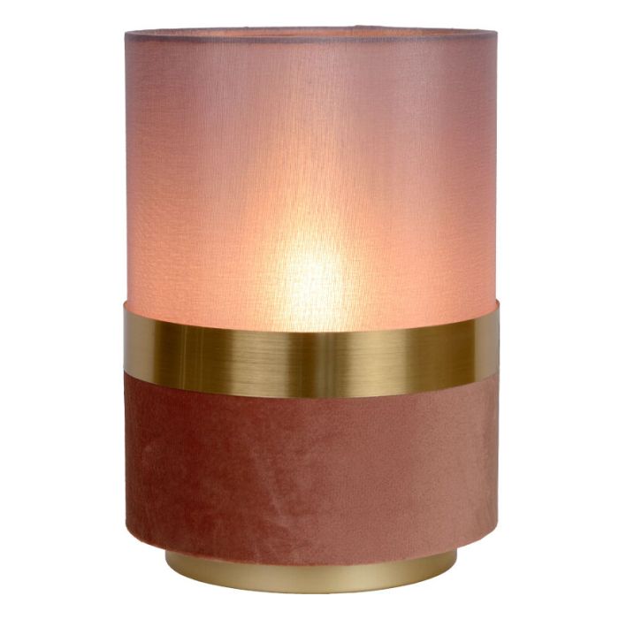 Roze retro tafellamp, Tusse, stof