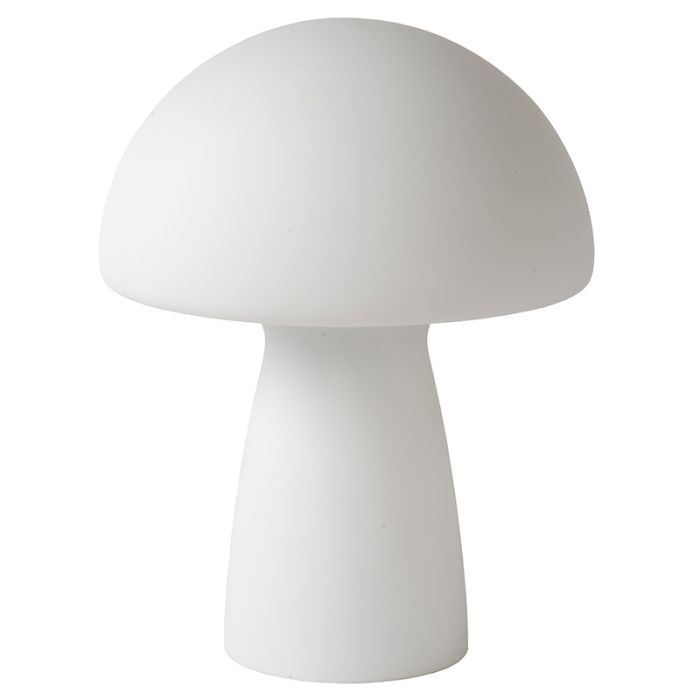 Witte tafellamp modern, Fungo, met schakelaar