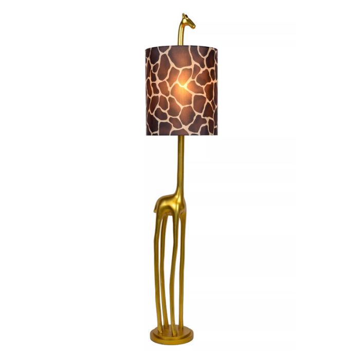 Gouden retro vloerlamp, Extravaganza Miss Tall, stof