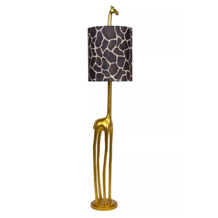 Gouden retro vloerlamp, Extravaganza Miss Tall, stof