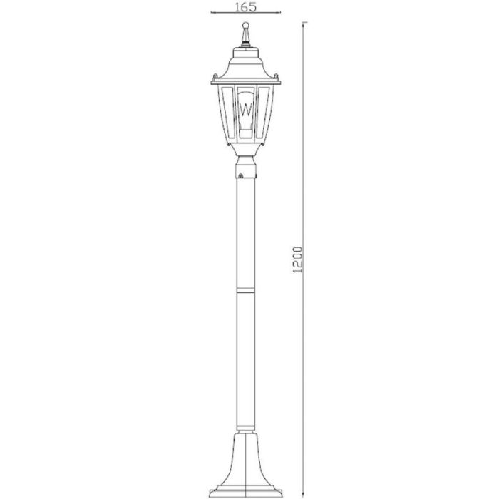 Zwarte buitenlamp Tireno - Klassieke uitstraling
