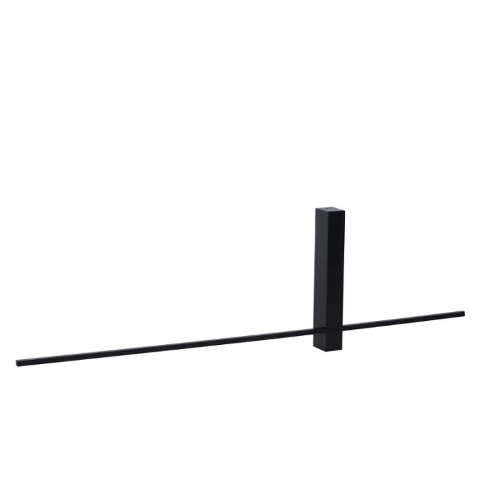 Zwarte wandlamp Segin, aluminium