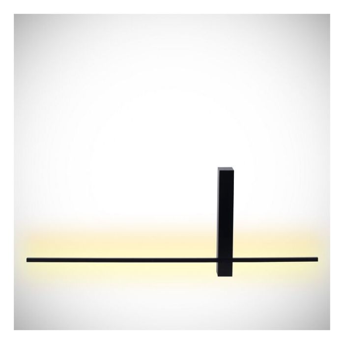 Zwarte wandlamp Segin, aluminium