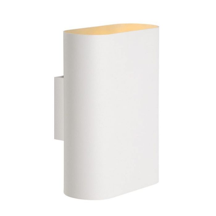 Witte up down wandlamp modern, Ovalis