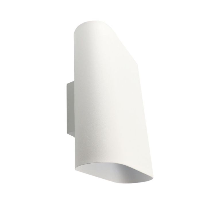 Witte up down wandlamp modern, Ovalis