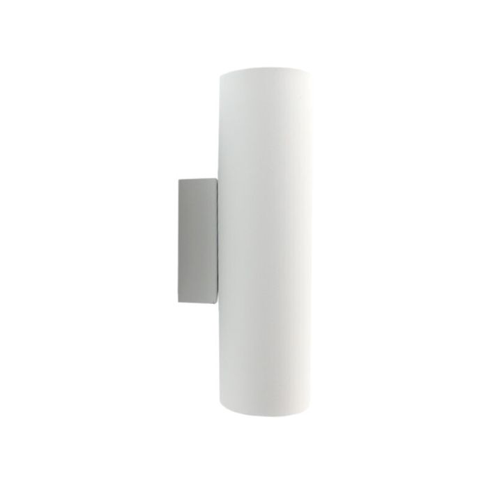 Witte up down wandlamp modern, Ovalis