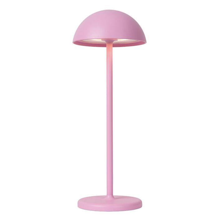 Roze buiten tafellamp retro, Joy, 1,5W, 3000K LED, IP54, met touchdimmer