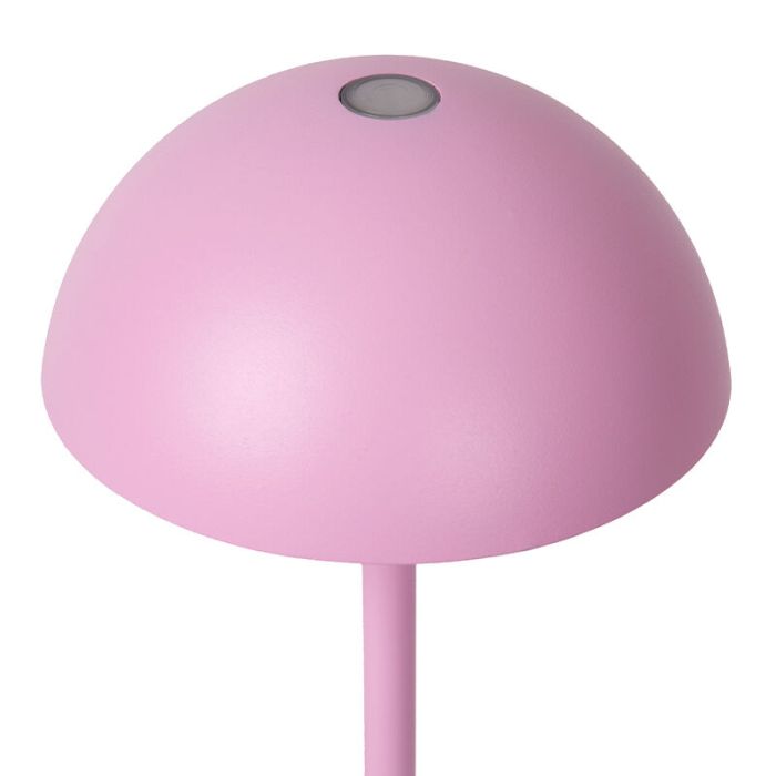 Roze buiten tafellamp retro, Joy, 1,5W, 3000K LED, IP54, met touchdimmer