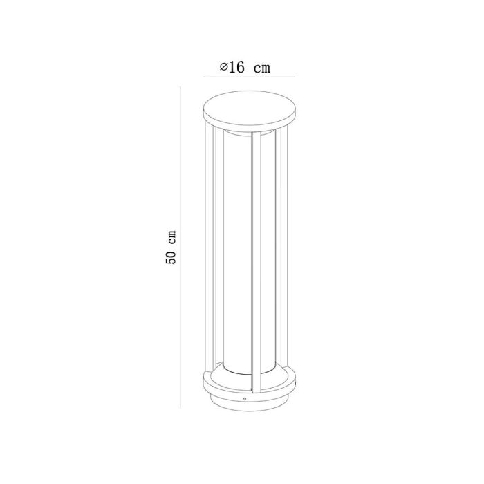 Zwarte buitenlamp Cadix, aluminium