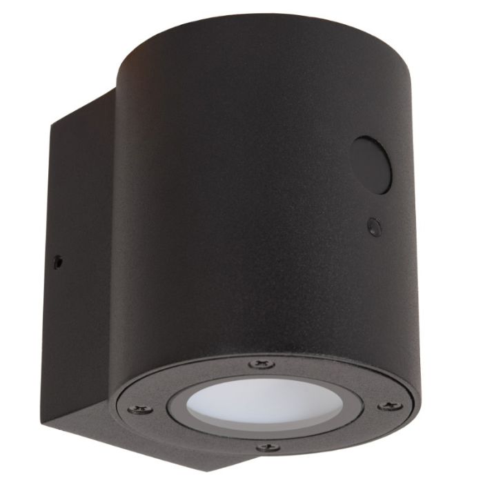 Zwarte buiten wandlamp op zonne-energie modern, Perth, 1W, 2850K LED, IP65