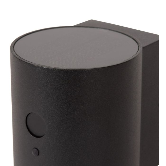 Zwarte buiten wandlamp op zonne-energie modern, Perth, 1W, 2850K LED, IP65