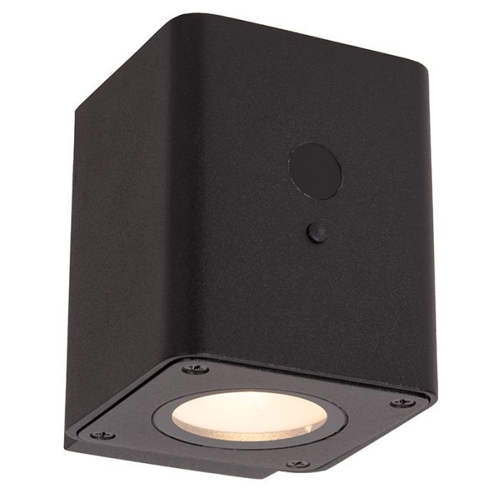 Zwarte buiten wandlamp op zonne-energie modern, Ramin, 1W, 2850K LED, IP54