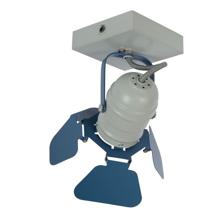 Blauwe kinder plafondlamp Picto, metaal
