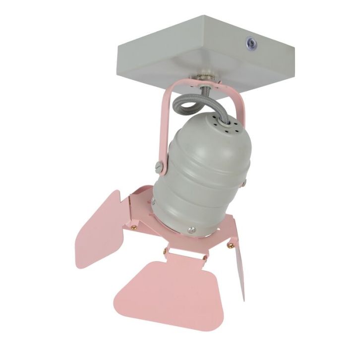 Roze kinder plafondlamp Picto, metaal