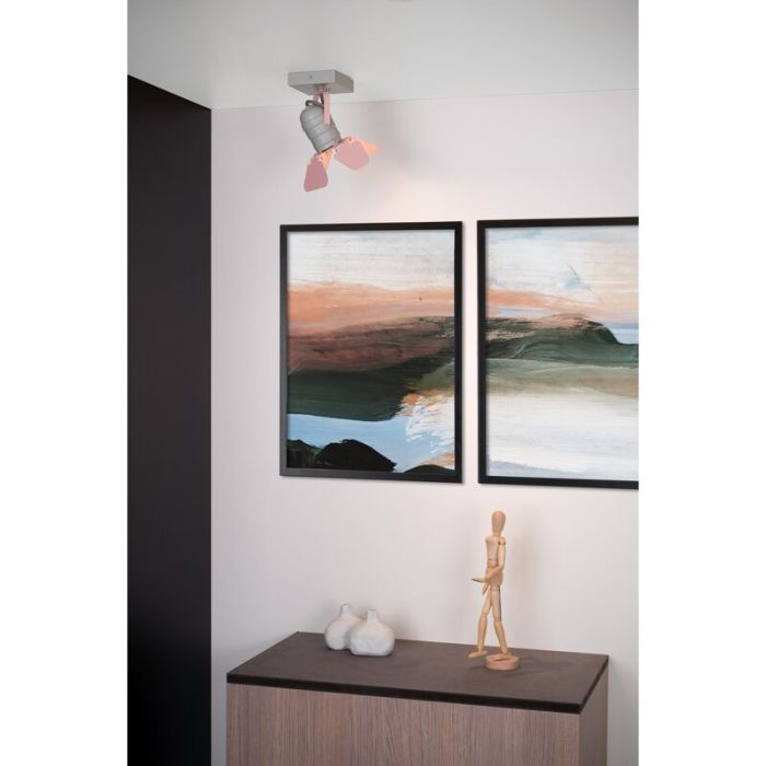 Roze kinder plafondlamp Picto, metaal