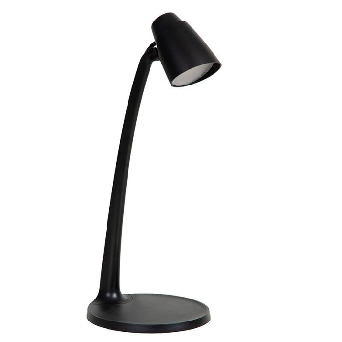 Zwarte bureaulamp klassiek, Ludo, 4,5W, 3000K LED, met schakelaar