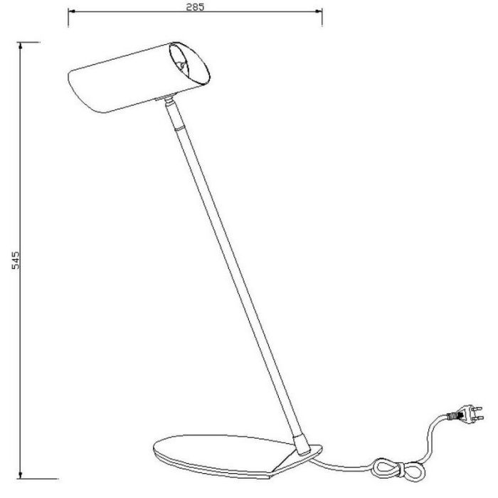 Moderne bureaulamp Hester, Wit