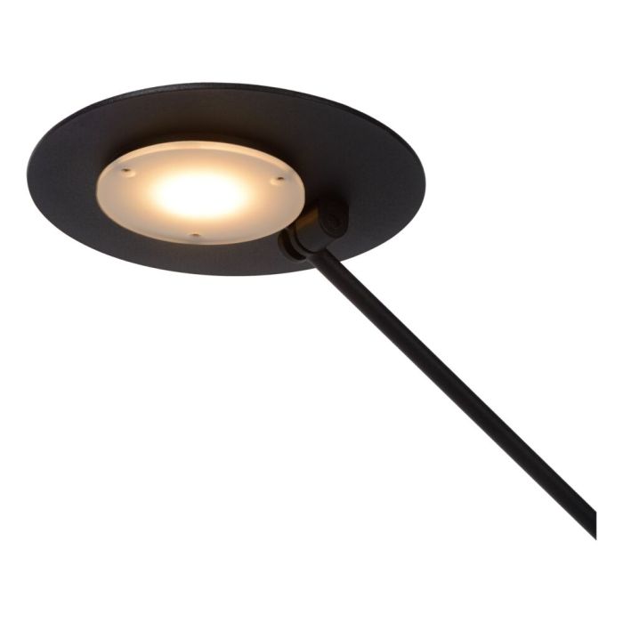 Zwarte bureaulamp modern, Anselmo, 9W, 3000K LED, met touchdimmer