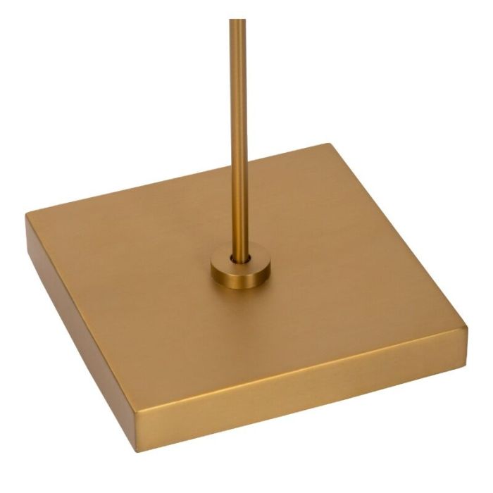 Messing staande leeslamp modern, Aaron, 12W, 2700K LED, met touchdimmer