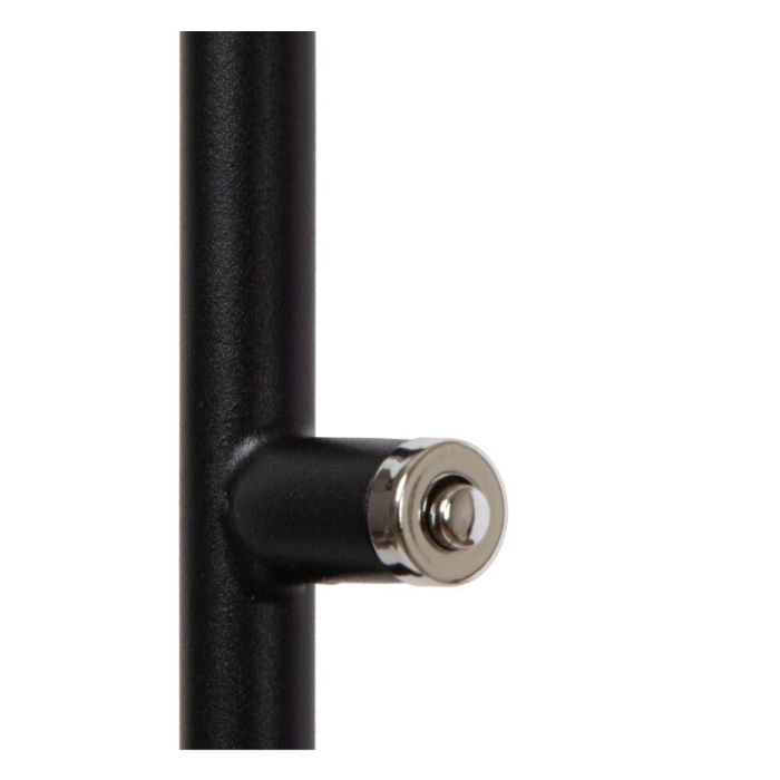 Zwarte staande leeslamp modern, Aaron, 12W, 2700K LED, met touchdimmer