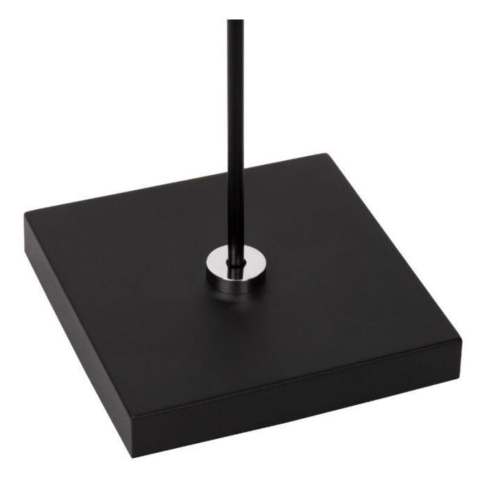 Zwarte staande leeslamp modern, Aaron, 12W, 2700K LED, met touchdimmer