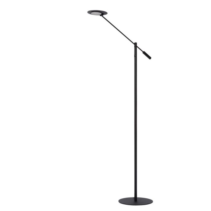 Zwarte staande leeslamp modern, Anselmo, 9W, 3000K LED