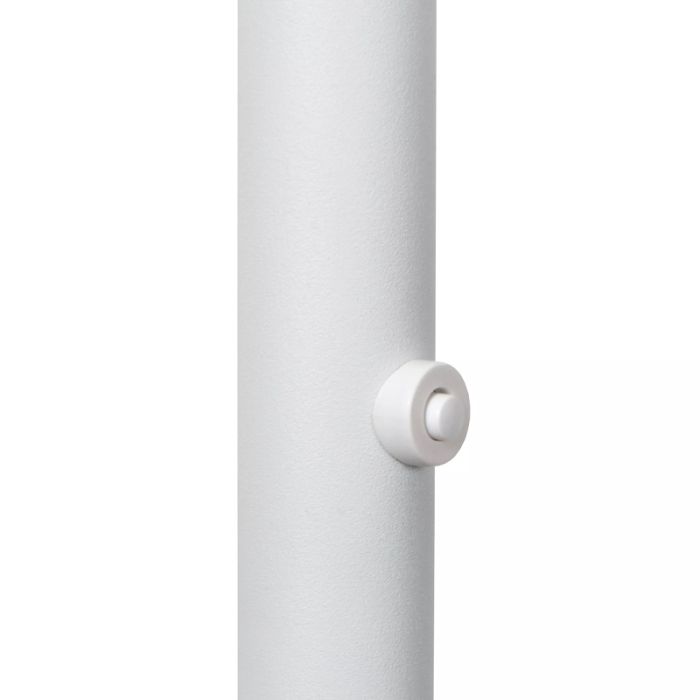 Witte staande leeslamp modern, Zenith, 20W, 3000K LED, met touchdimmer