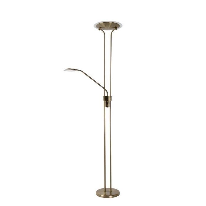Bronzen staande leeslamp modern, Champion, 20W, 3000K LED, met schakelaar