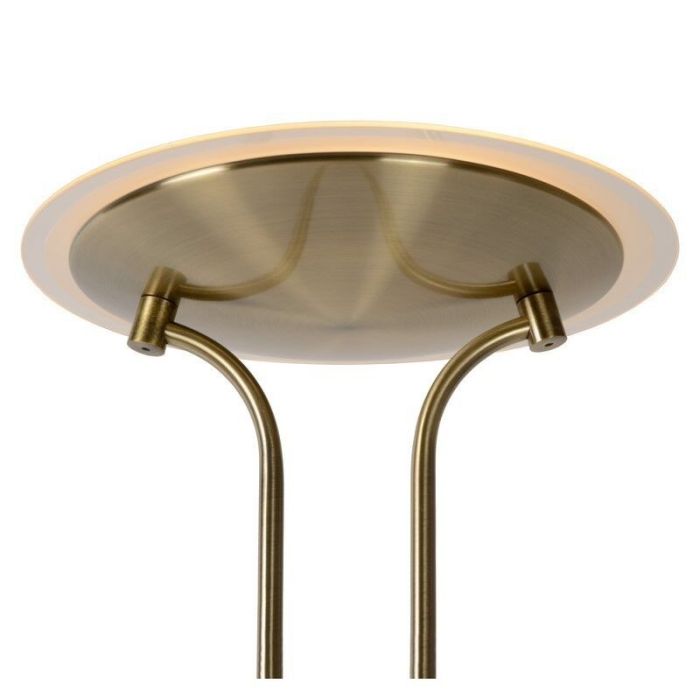 Bronzen staande leeslamp modern, Champion, 20W, 3000K LED, met schakelaar