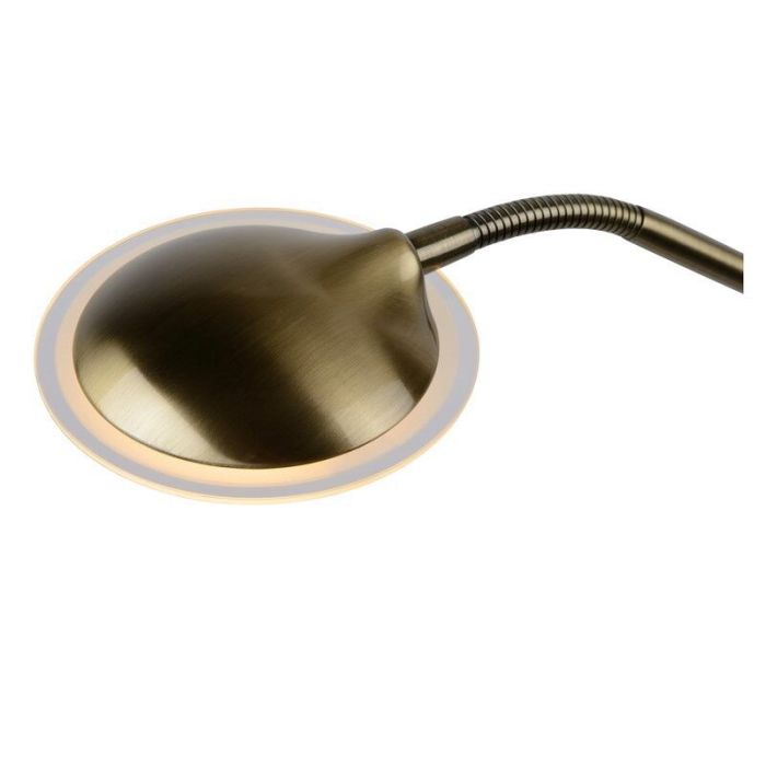 Bronzen staande leeslamp modern, Champion, 20W, 3000K LED, met schakelaar