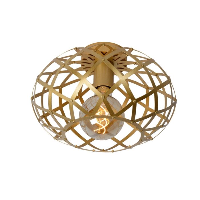 Gouden plafonniere Wolfram, metaal