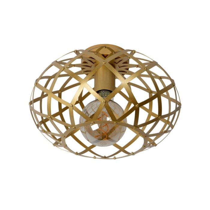 Gouden plafonniere Wolfram, metaal